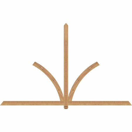 Ekena Millwork Redmond Timber Gable Bracket, Western Red Cedar, 108"W x 68"H x 1 1/2"D x 3 1/2"F, 15/12 Pitch GBW108X68X0204RED00SWR